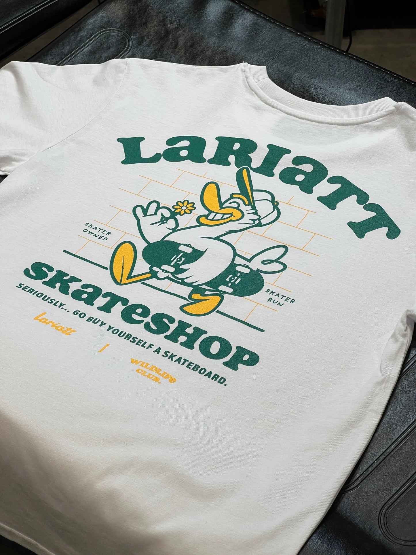 Wildlife Club x Lariatt Skate Duck Tee White