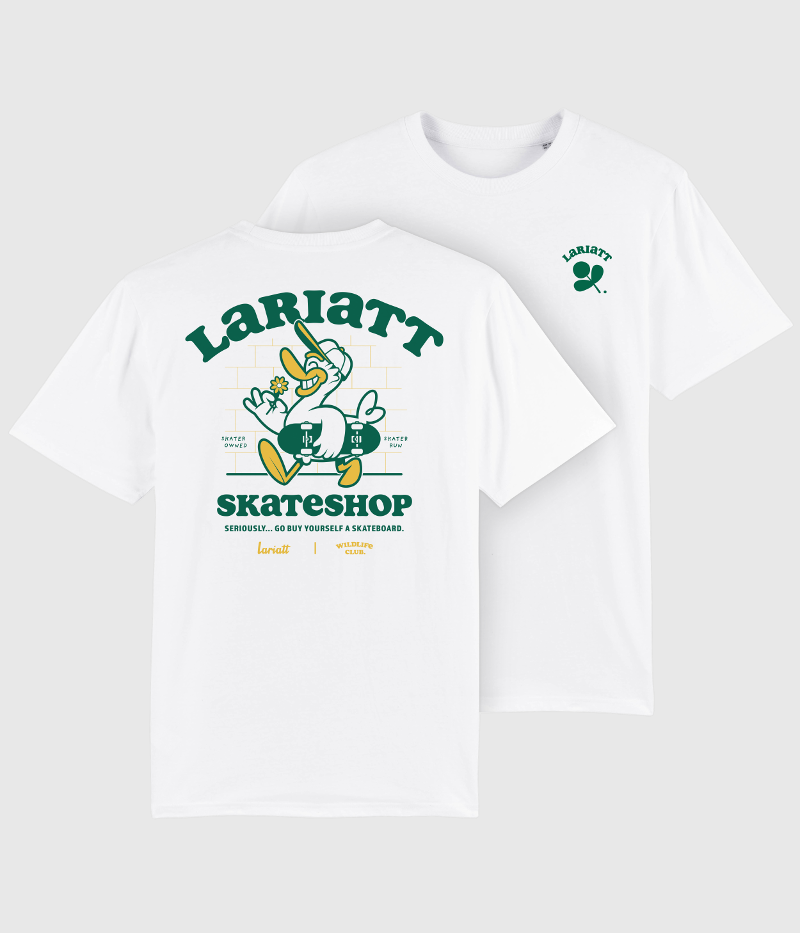 Wildlife Club x Lariatt Skate Duck Tee White