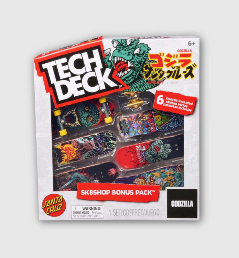 Tech Deck Godzilla x Santa Cruz Sk8shop Bonus Pack
