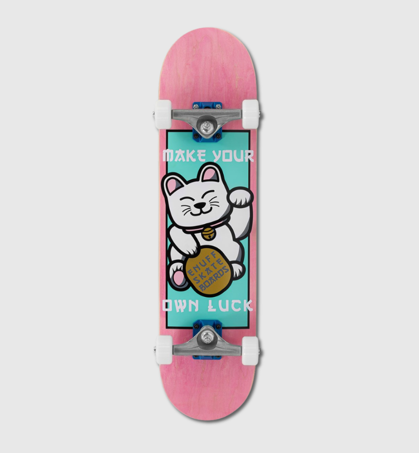 Enuff Lucky Cat MINI Complete Skateboard Pink 7.25"
