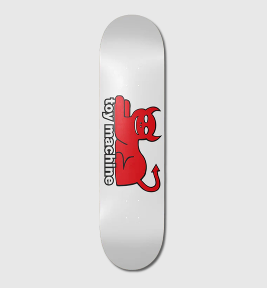 Toy Machine 'Devil Cat' Skateboard Deck White 8.25"