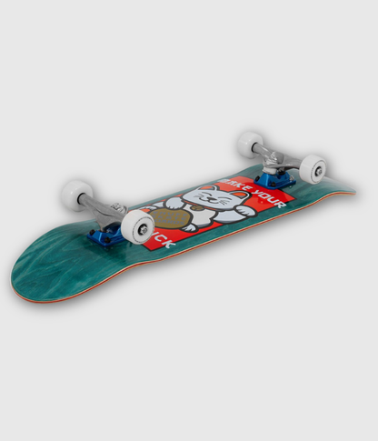 Enuff Lucky Cat Complete Skateboard Green 8"