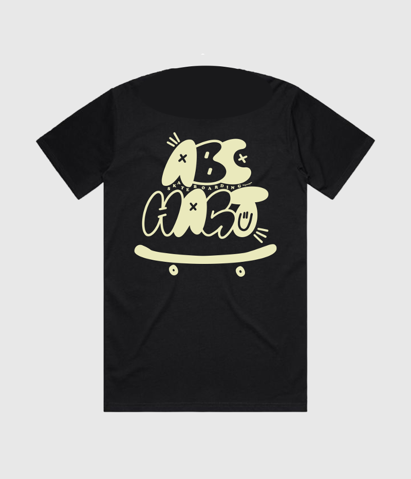 Have A Gd Trip x ABC Skateboarding Skate T-Shirt Black