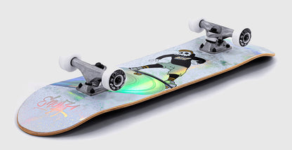 Enuff Skully hologram Complete Skateboard White 7.25" Mini