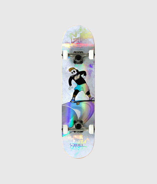 Enuff Skully hologram Complete Skateboard White 7.25" Mini