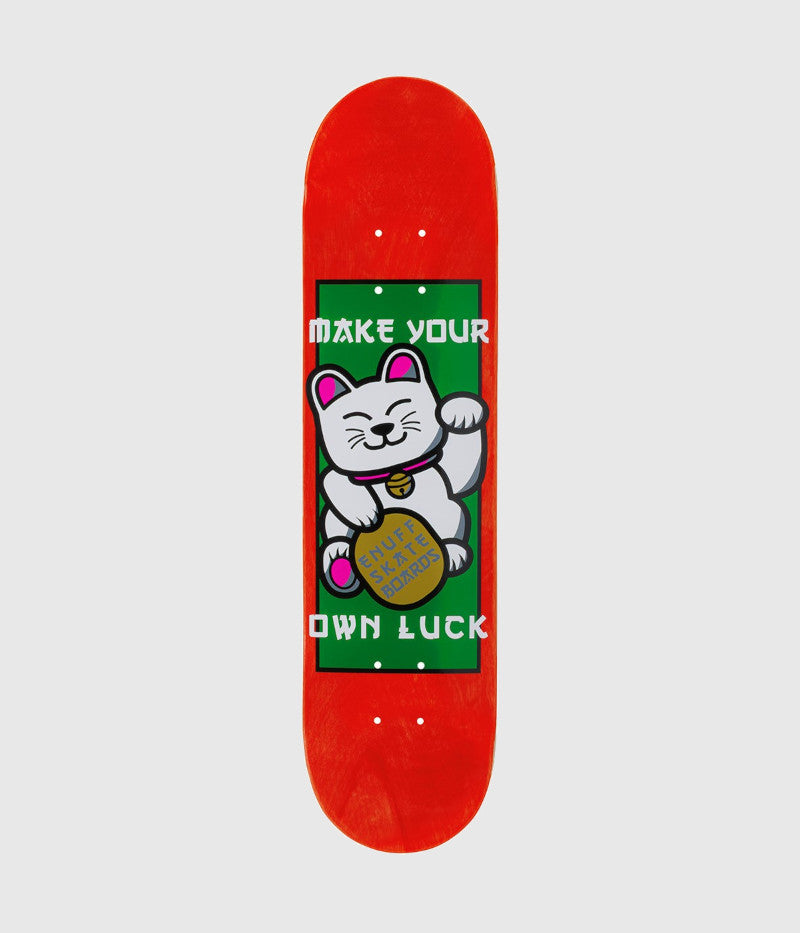 Enuff Lucky Cat Skateboard Deck Red 7.75"