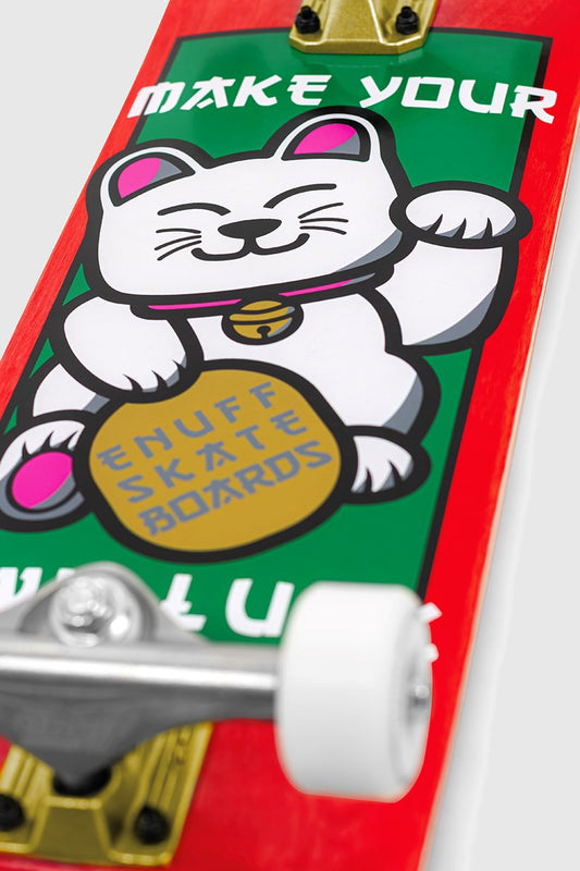 Enuff Lucky Cat Complete Skateboard Red 8"