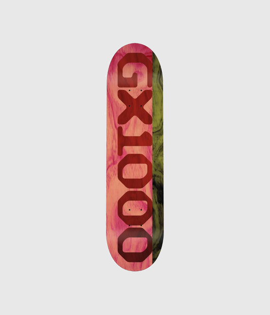 GX1000 Split Veneer Pink/Olive Skateboard Deck 8.125"