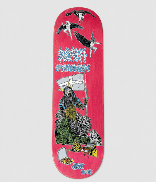 Death Skateboards Adam Moss Roche Rock Skateboard Deck Pink 8.25"