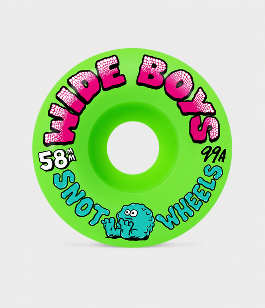 Snot Wheels Wide Boys 99A Skateboard Wheels Neon Green 58mm