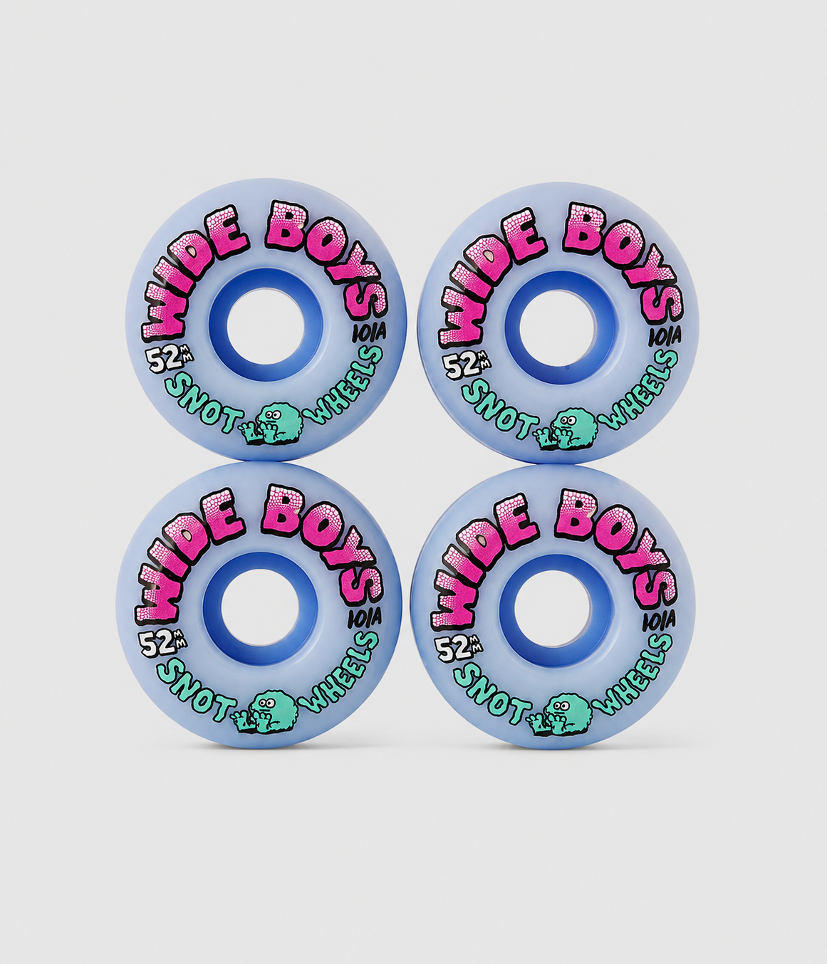 Snot Wheels Wide Boys 101A Skateboard Wheels Lavender 52mm