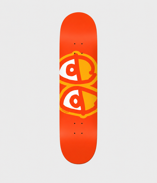 Krooked Team Eyes Deck Orange Skateboard Deck 8.25"