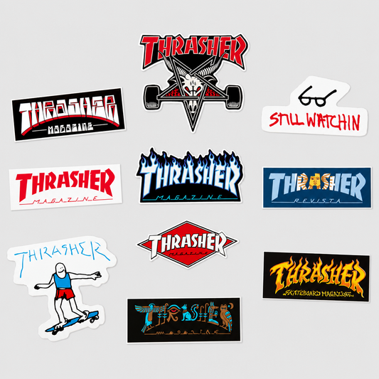Thrasher Skateboard Magazine Assorted Stickers Pack