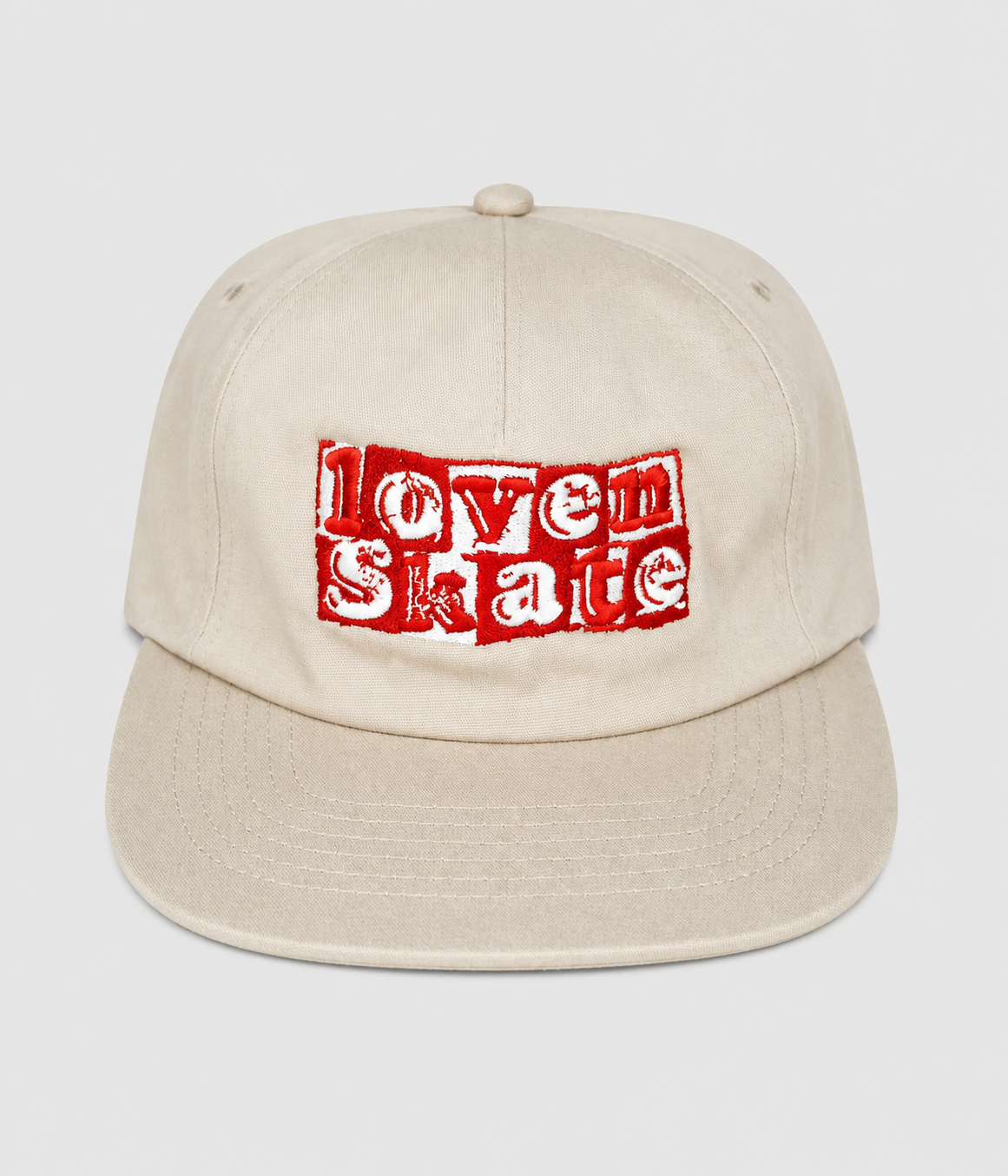 Lovenskate Logo 5 Panel Cap in Khaki