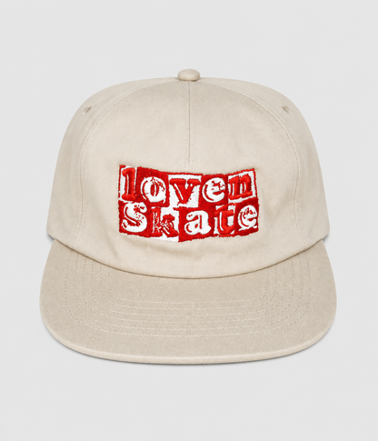 Lovenskate Logo 5 Panel Cap in Khaki