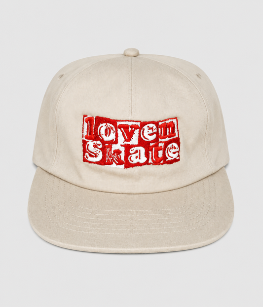 Lovenskate Logo 5 Panel Cap in Khaki