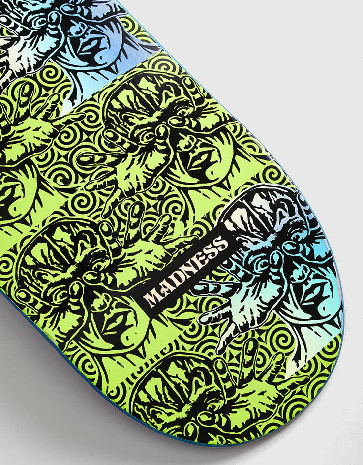 Madness Repeat Offender R7 Saftey Yellow/Holographic Skateboard Deck 8.5"