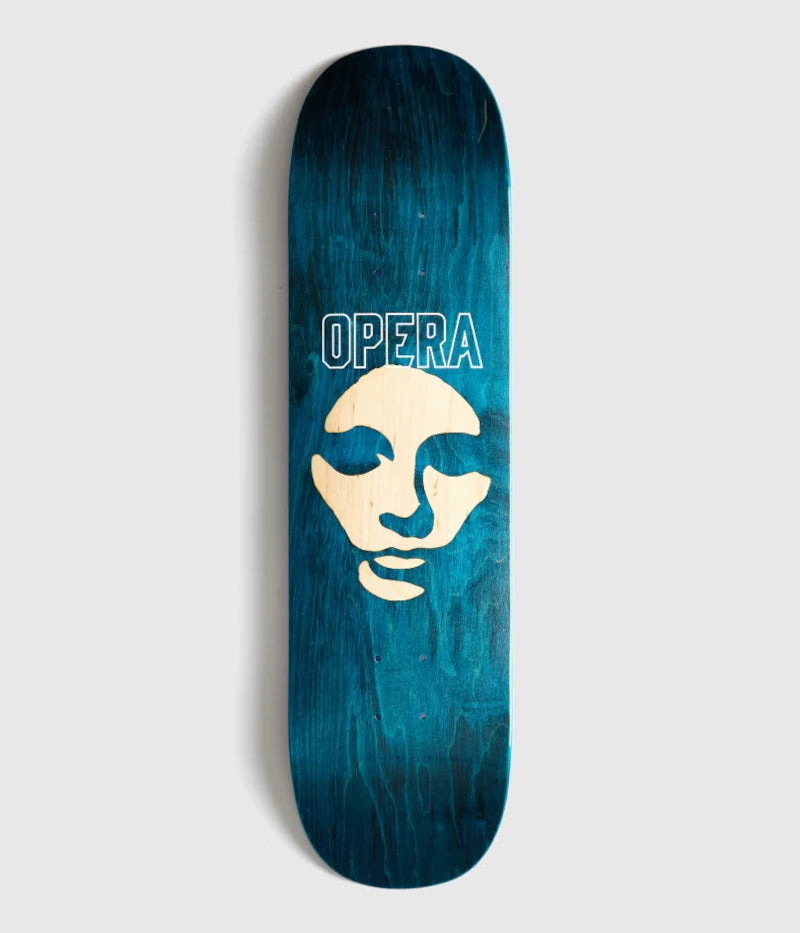 Opera Mask Logo EX7 Symmetrical Skateboard Deck Blue 8.25"