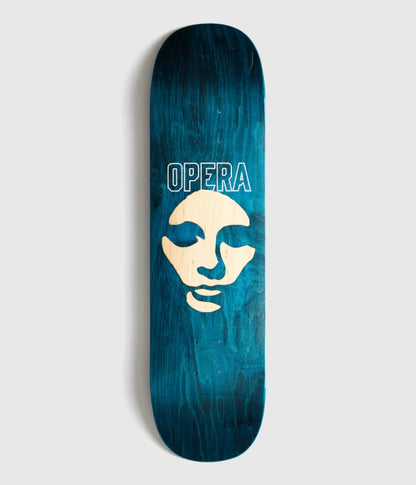 Opera Mask Logo EX7 Symmetrical Skateboard Deck Blue 8.25"