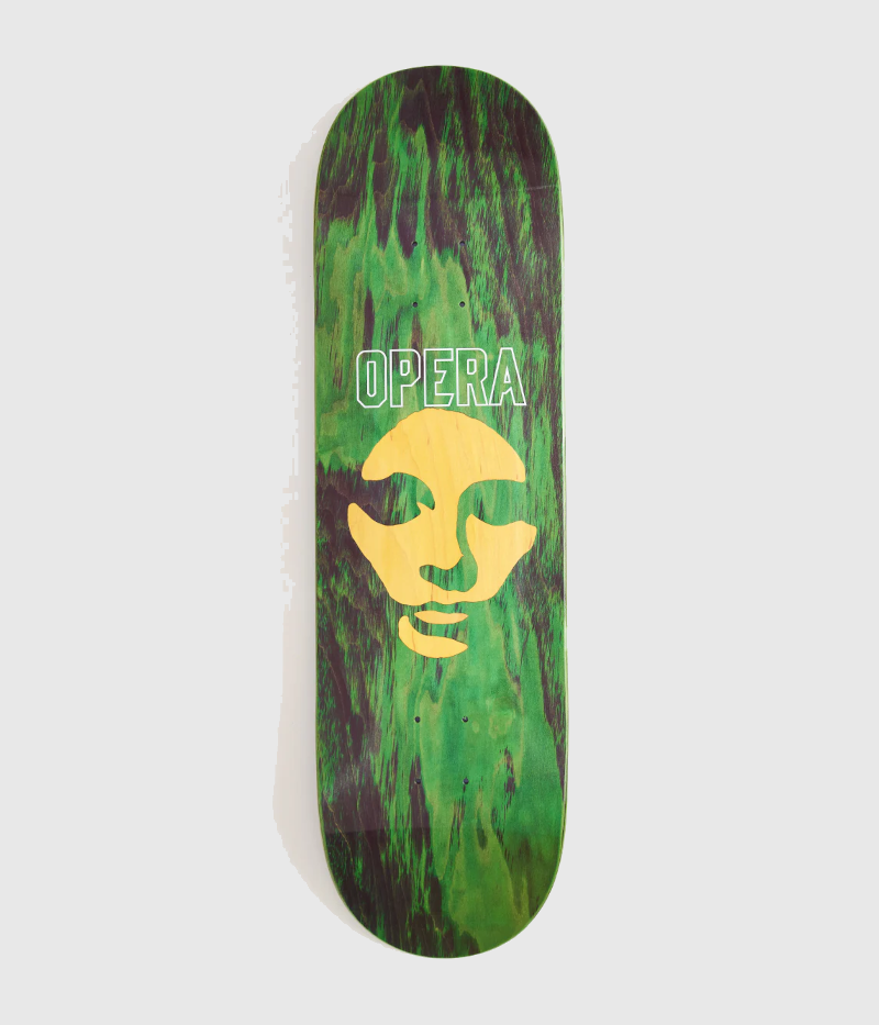 Opera Die Cut Mask EX7 Skateboard Deck Green 8.75"