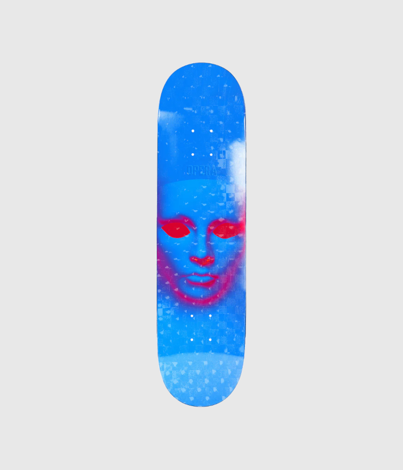 Opera Face EX7 Blue Hologrpahic Skateboard Deck 8.25"