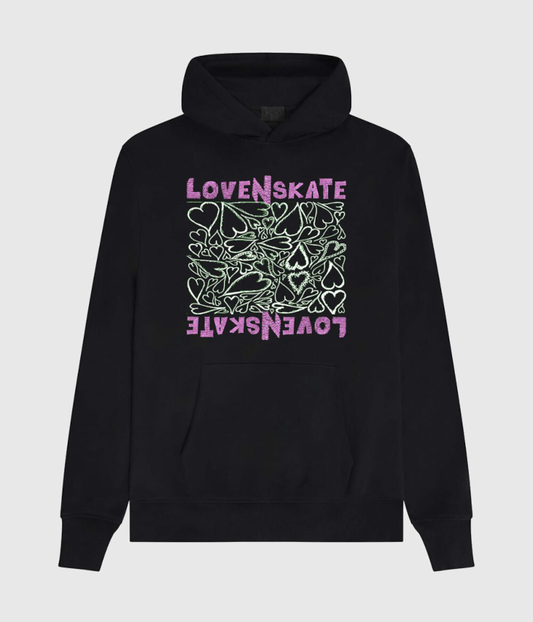 Lovenskate ‘Scribble Heart’ Black Hoodie