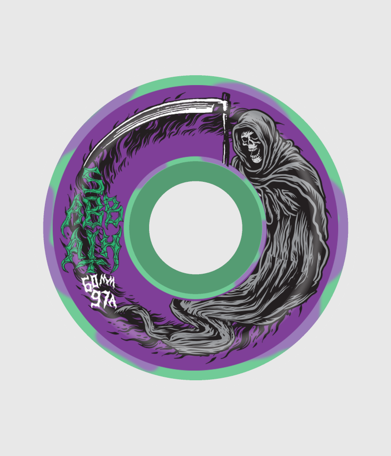 Sabbath Wheels Death Wizard 97A Green/Purple Conical 60mm