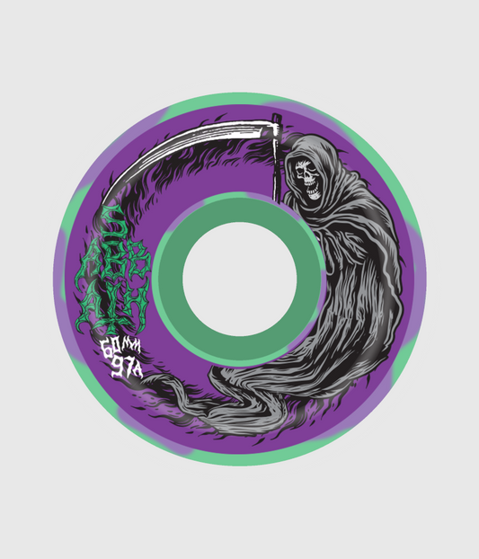 Sabbath Wheels Death Wizard 97A Green/Purple Conical 60mm