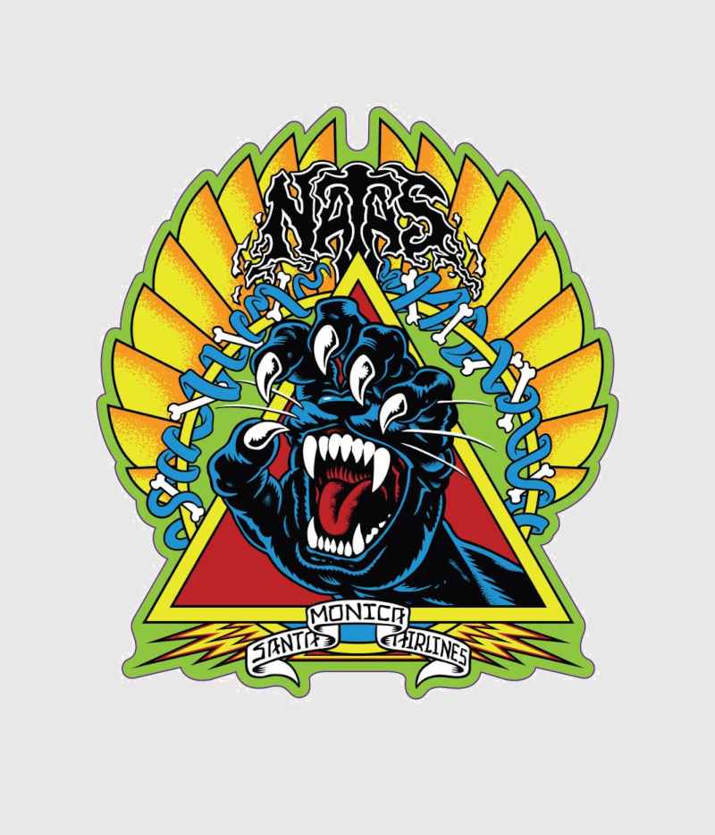 Santa Cruz Natas Screaming Panther Stickers 5.25"