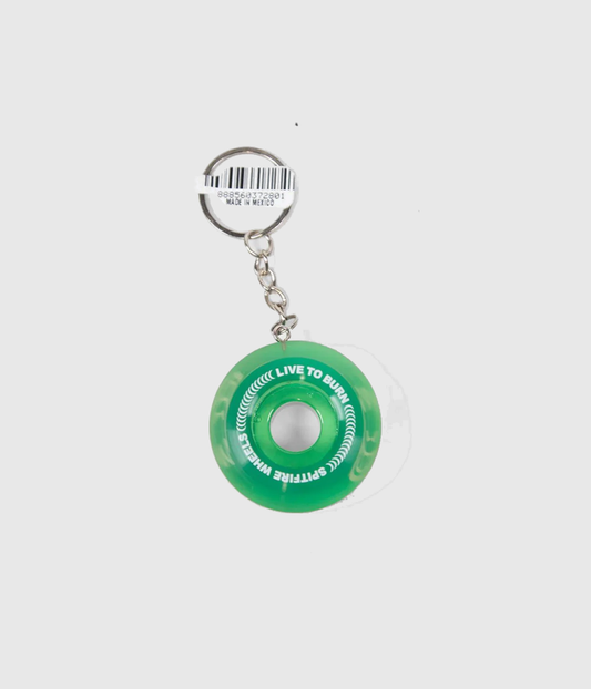 Spitfire Wheels Key chain Clear Green