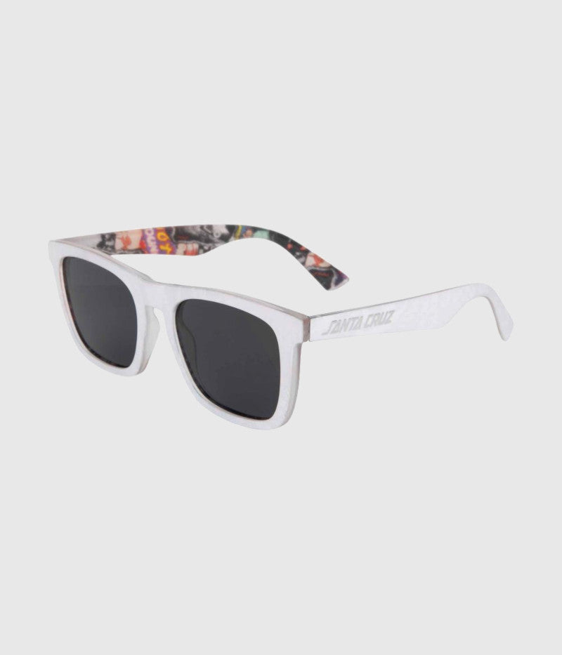 Santa Cruz Strip Sunglasses White/ Collage/Black