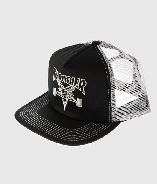 Thrasher Mesh Cap SK8 Goat Embroidered Black/Grey