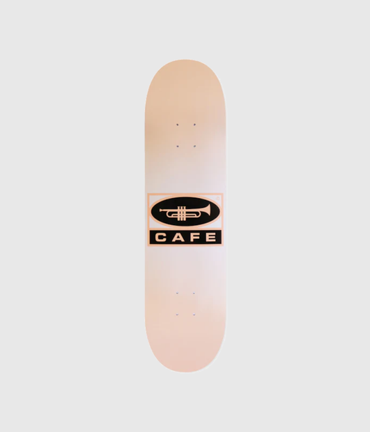 Skateboard Cafe Trumpet Logo Peach/White Fade Skateboard Deck 8"