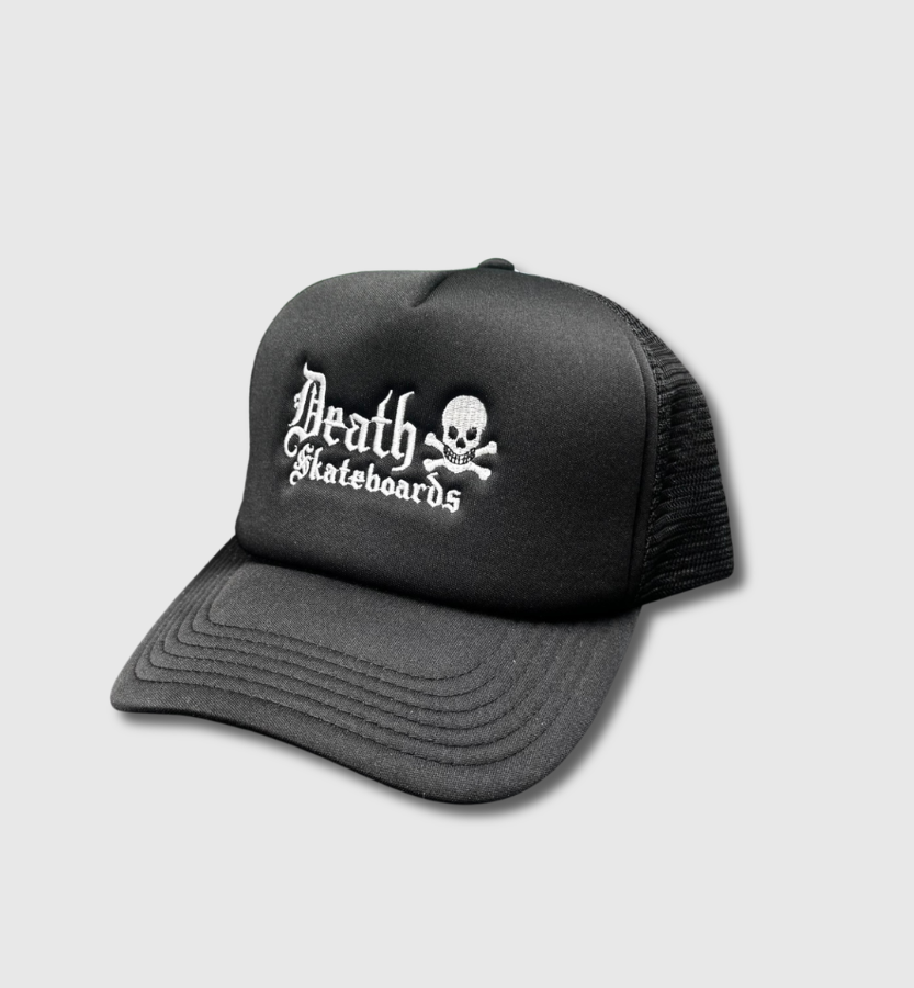 Death Skateboards Mesh Trucker Cap - Black/Black