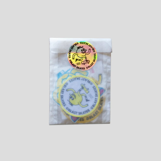 Blast Skates Mascot Logo Sticker pack With Patch