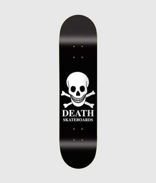 Death Skateboards OG Black Skull Skateboard Deck 8"