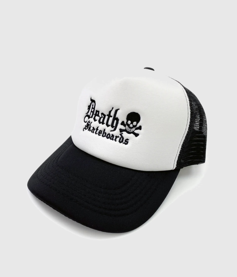 Death Skateboards Mesh Trucker Cap - Black/White
