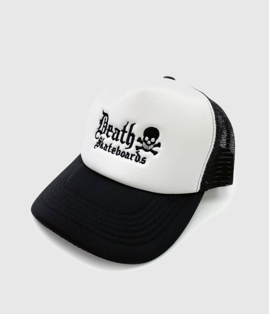 Death Skateboards Mesh Trucker Cap - Black/White