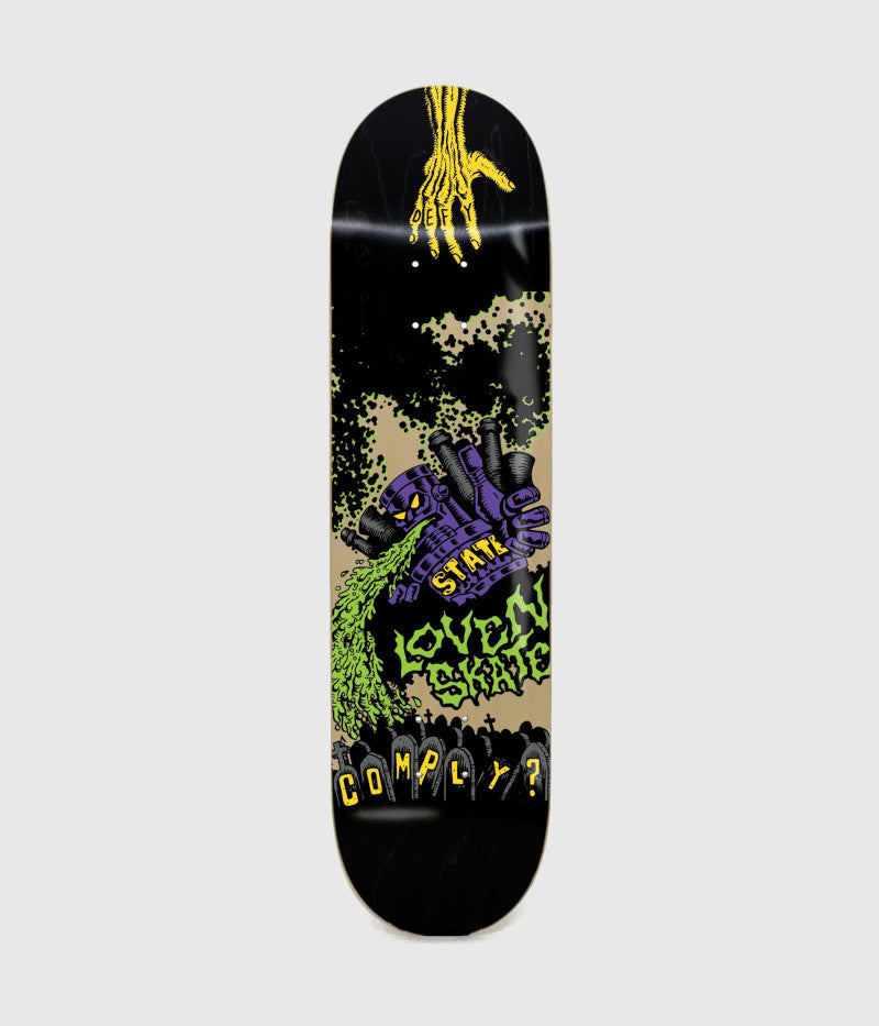 Lovenskate Defy Or Comply Skateboard Deck 8.5"