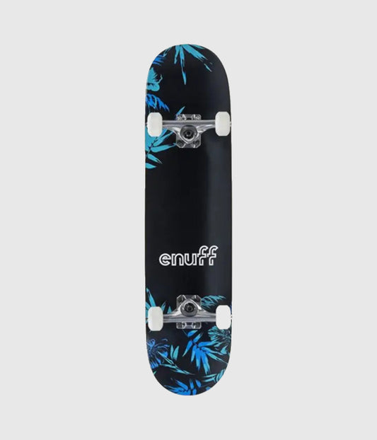 Enuff Skateboards Floral Complete Skateboard Blue 7.75