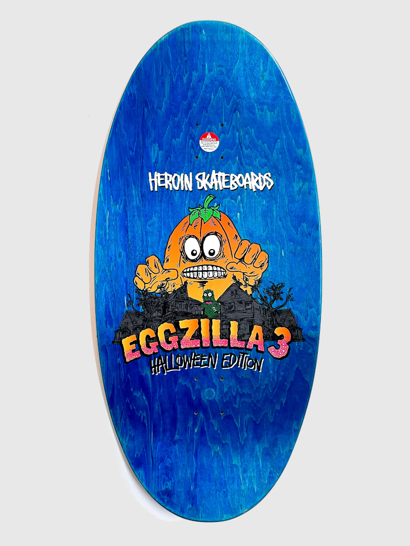 HEROIN ヘロイン　14インチ　EGGZILA Heroin Skateboards EggZilla 3 Halloween Edition Skateboard Deck 14