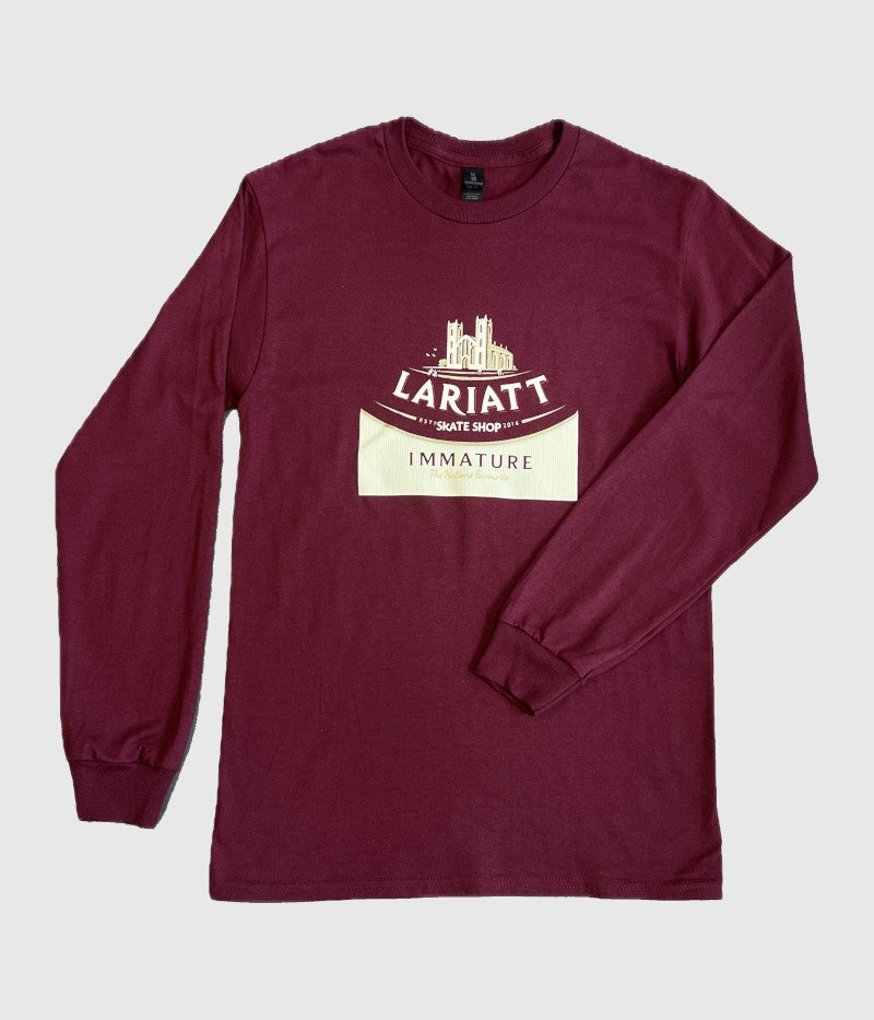 Lariatt ' CathedralCity' Long Sleeve Tee Burgandy