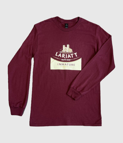 Lariatt ' CathedralCity' Long Sleeve Tee Burgandy