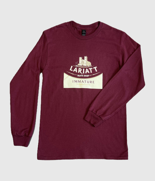 Lariatt ' CathedralCity' Long Sleeve Tee Burgandy