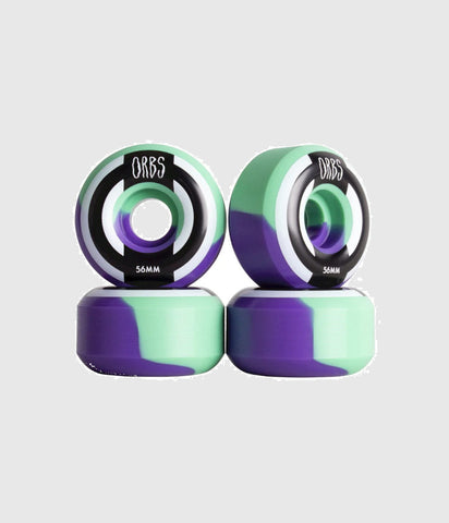 Orbs Apparitons Splits Skateboard Wheel Mint/Lavender 56mm