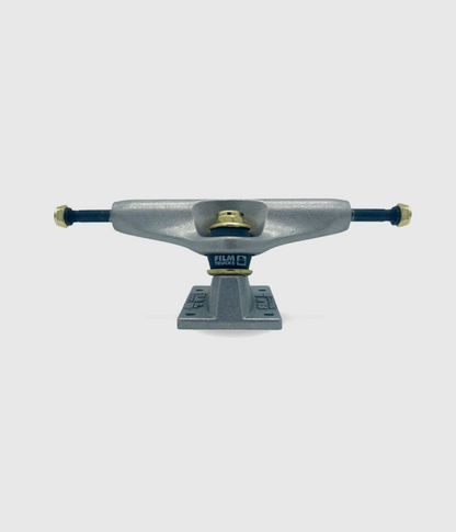 Film Trucks Raw Black Bushings and Gold Skateboard Trucks 5.0
