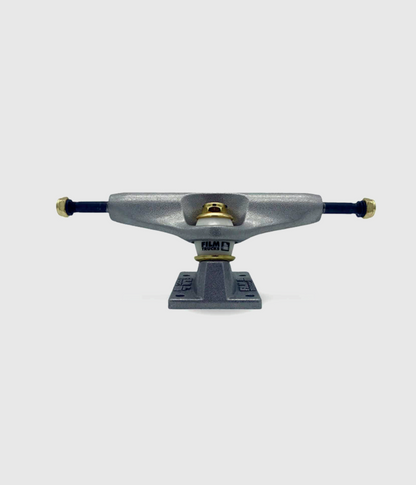 Film Trucks Raw White Bushings and Gold Skateboard Trucks 5.25