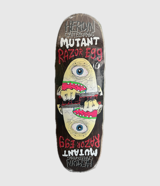 Heroin Skateboards Mutant Razor Egg Skateboard Deck 9.5"