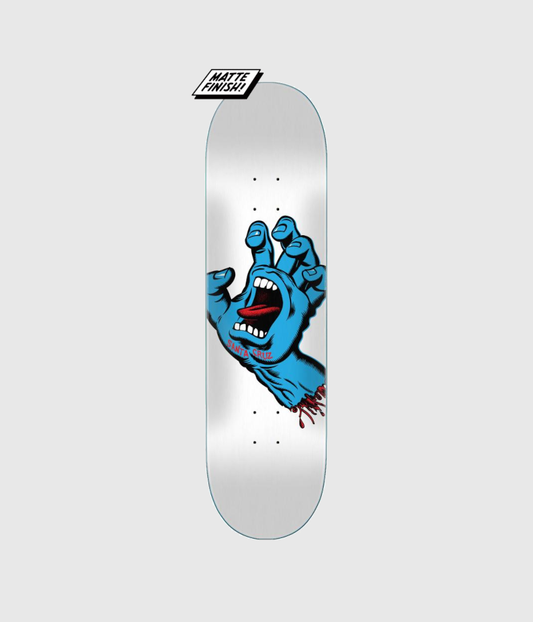 Santa Cruz Screaming Hand Skateboard Deck White 8.25"