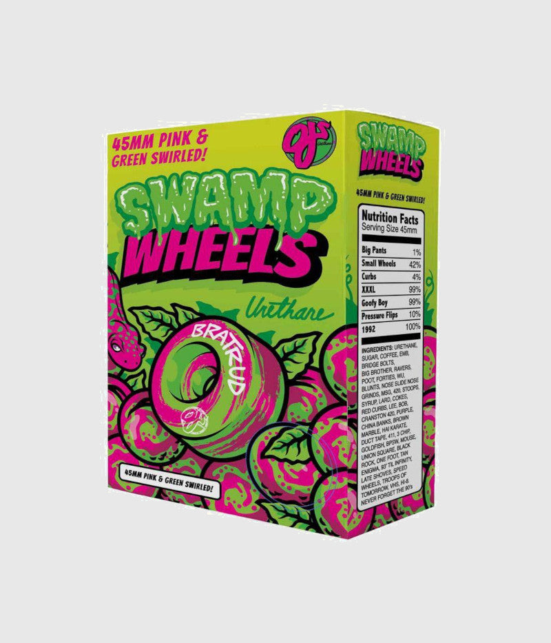 OJ Wheels Swamp Berries Pink/ Green Swirl 99a 45mm